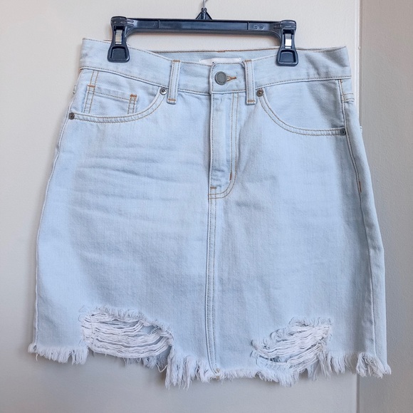 JBD Dresses & Skirts - Distressed Jean Miniskirt